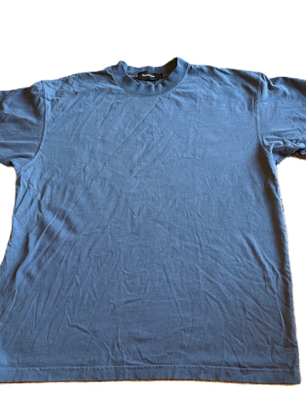 TALENTLESS Slate Blue Short Sleeve Crewneck Tee T-Shirt Large Men’s